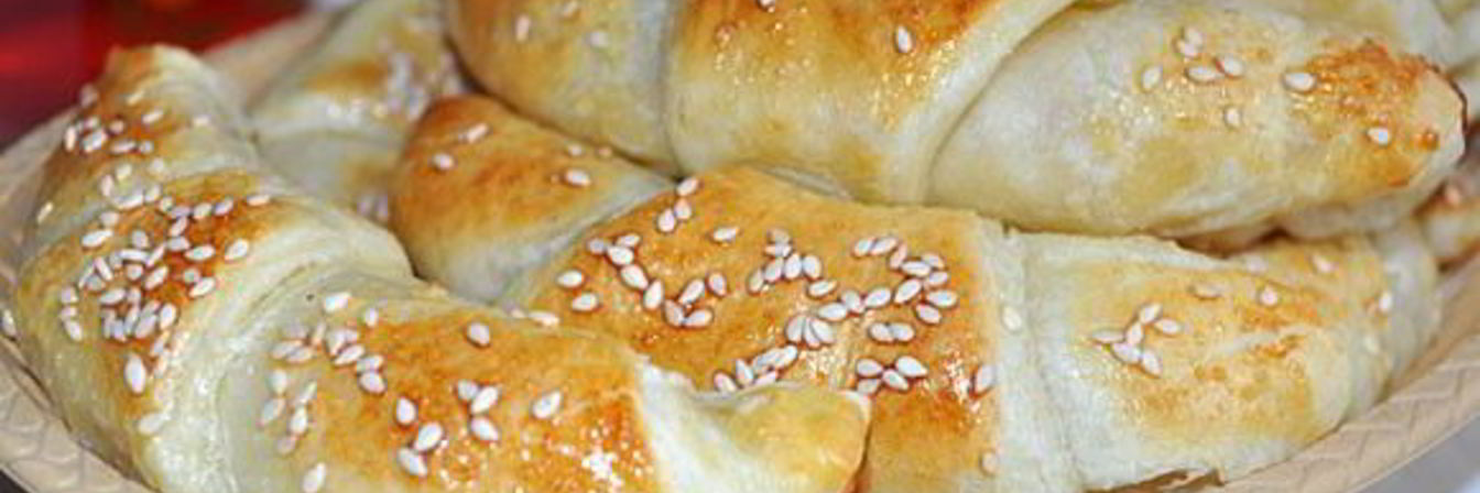 Круассаны с сыром и ветчиной