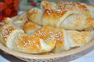 Круассаны с сыром и ветчиной