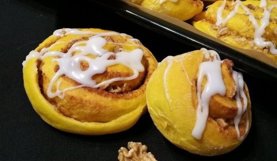 Рецепт тыквенные булочки с ореховой начинкой