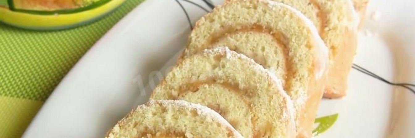 Быстрый яблочный рулет