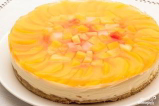 Чизкейк без выпечки с фруктами