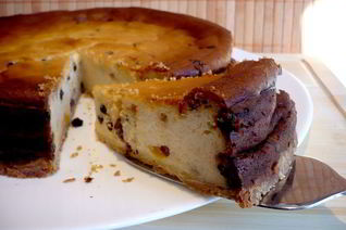 Чизкейк с апельсином и изюмом