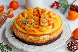 Чизкейк с пряными мандаринами