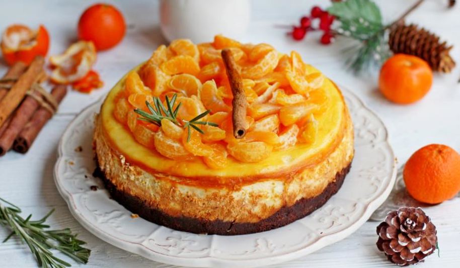 Рецепт чизкейк с пряными мандаринами