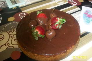 Чизкейк с шоколадным топпингом