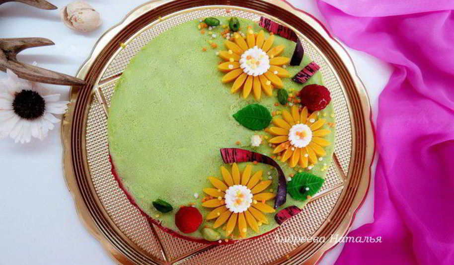 Рецепт фисташковый чизкейк с малиной