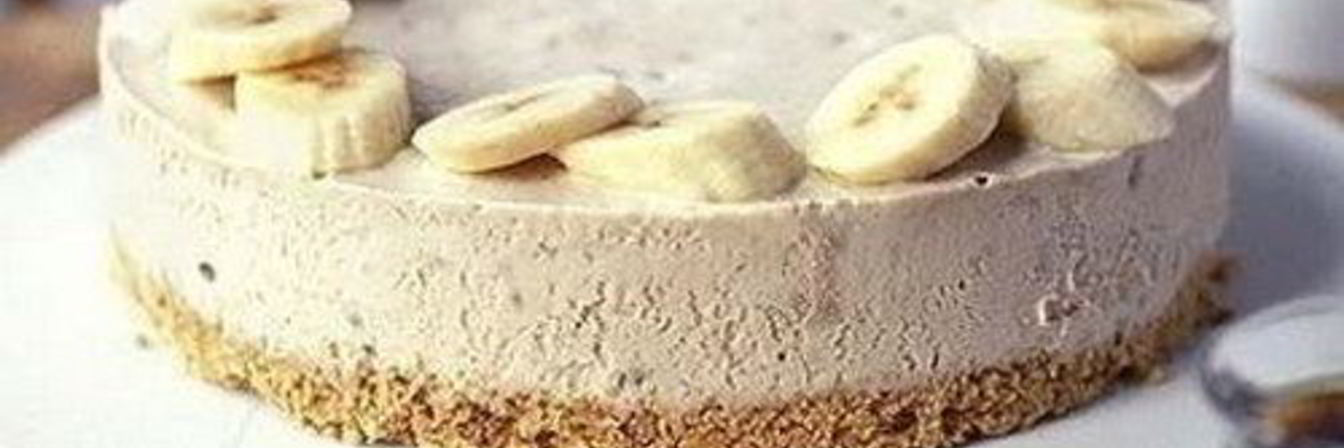 Легкий банановый чизкейк с творогом