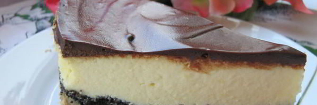 Лимонный чизкейк с маком и шоколадом