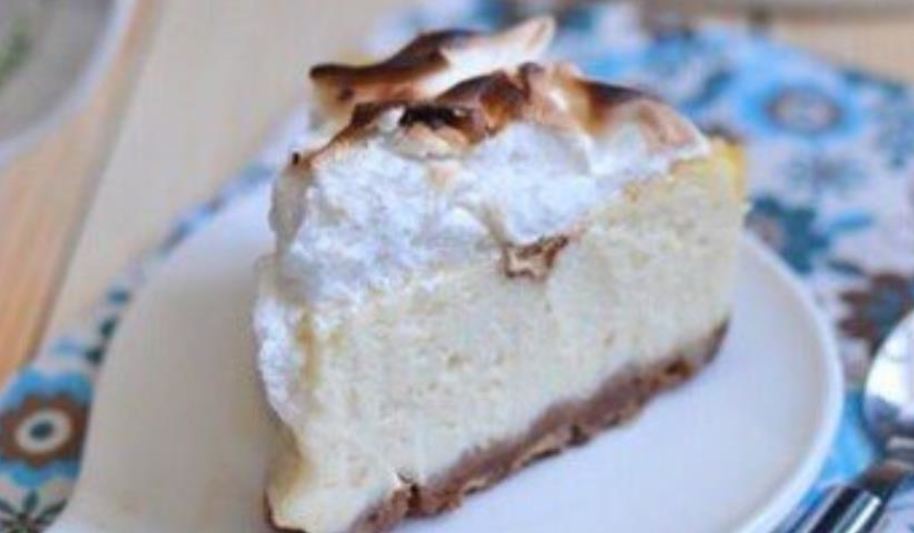 Рецепт лимонный чизкейк с запеченной меренгой