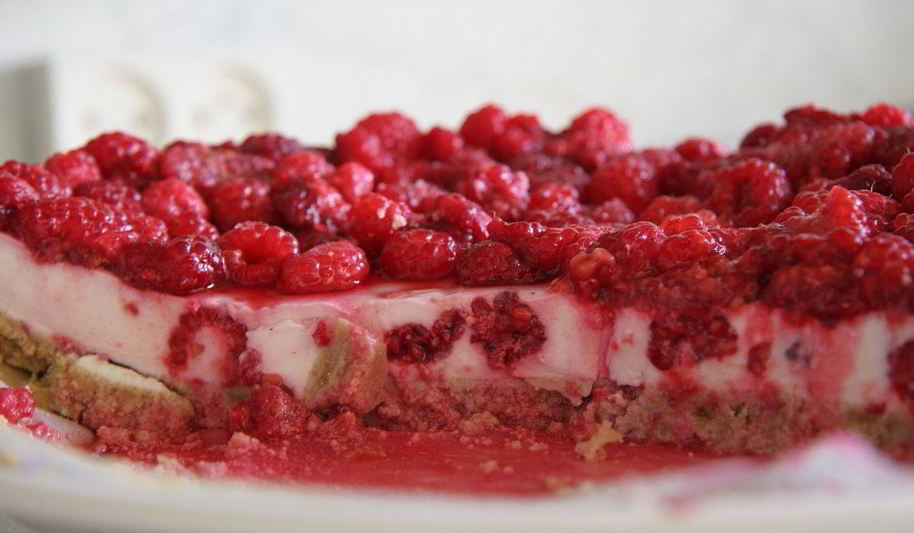 Рецепт малиновый чизкейк с творогом