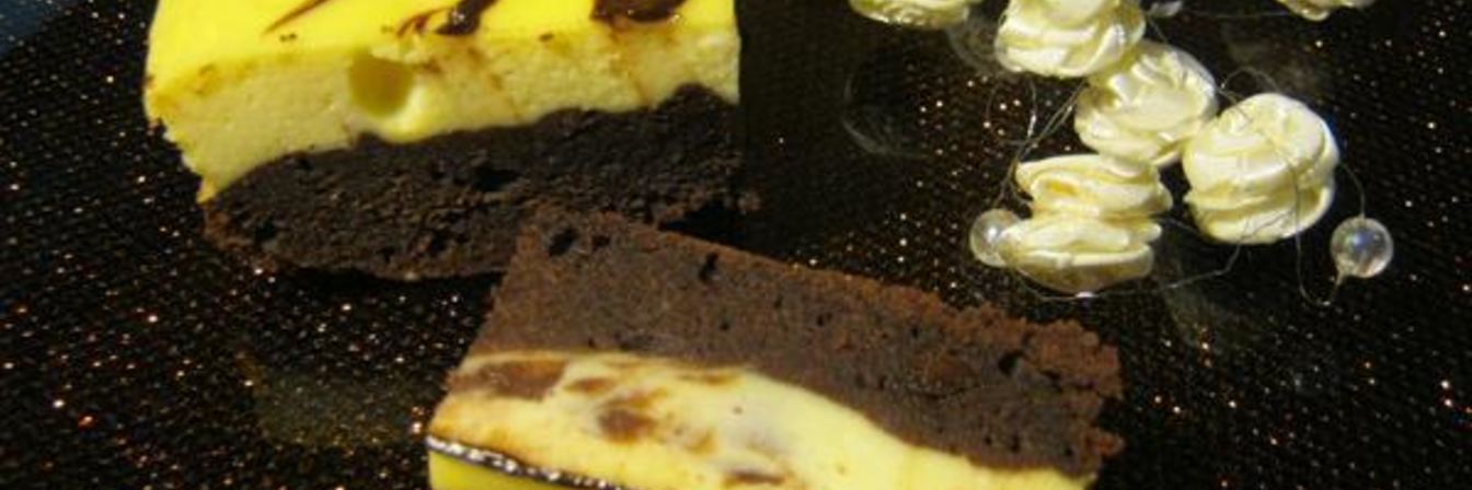 Мраморный брауни-чизкейк