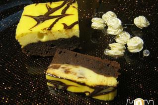 Мраморный брауни-чизкейк