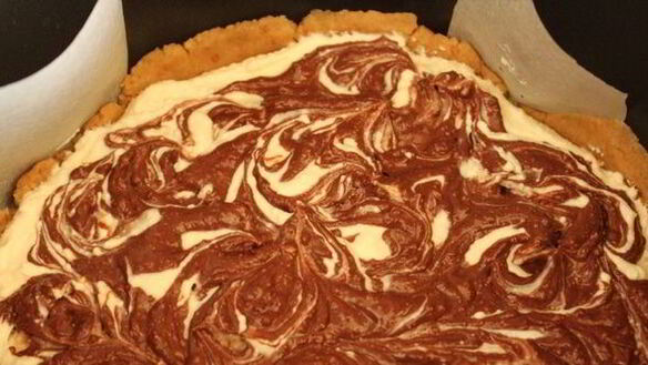 ШАГ 10. мраморный чизкейк из мультиварки