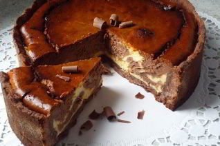 Мраморный шоколадный чизкейк