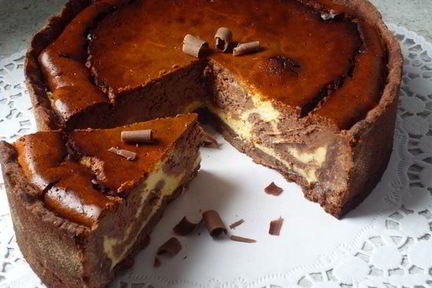 Мраморный шоколадный чизкейк