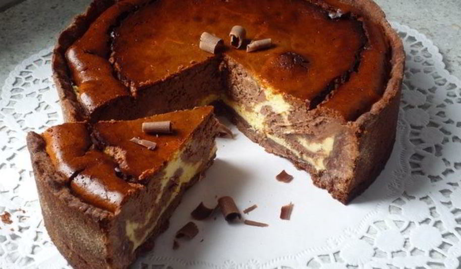 Рецепт мраморный шоколадный чизкейк