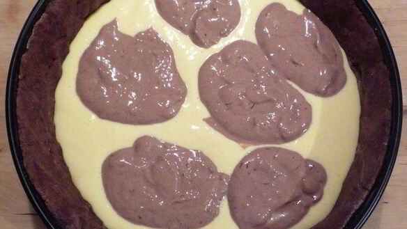 ШАГ 3. мраморный шоколадный чизкейк