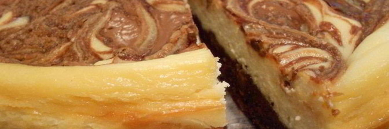 Шоколадный чизкейк мраморный