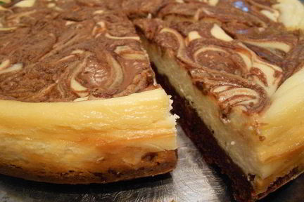 Шоколадный чизкейк мраморный