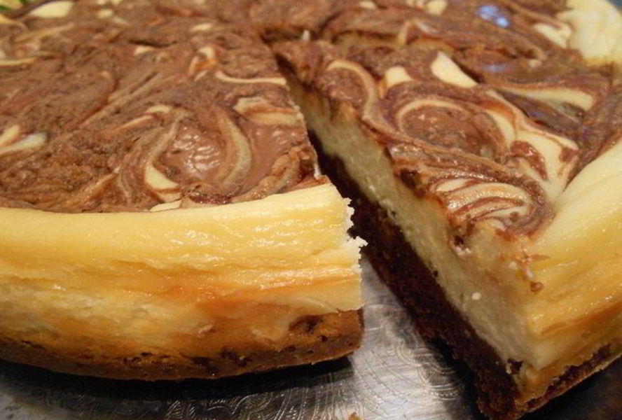 Шоколадный чизкейк мраморный