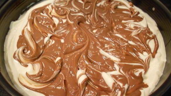 ШАГ 7. шоколадный чизкейк мраморный