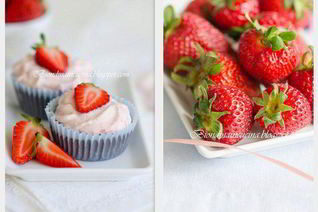 Шоколадные мини-чизкейки с воздушным клубничным кремом