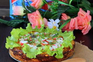 Сырный чизкейк с крабовыми палочками