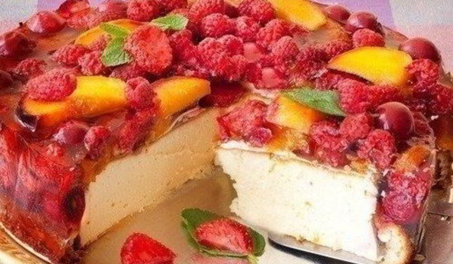 Рецепт творожный чизкейк с фруктовым желе