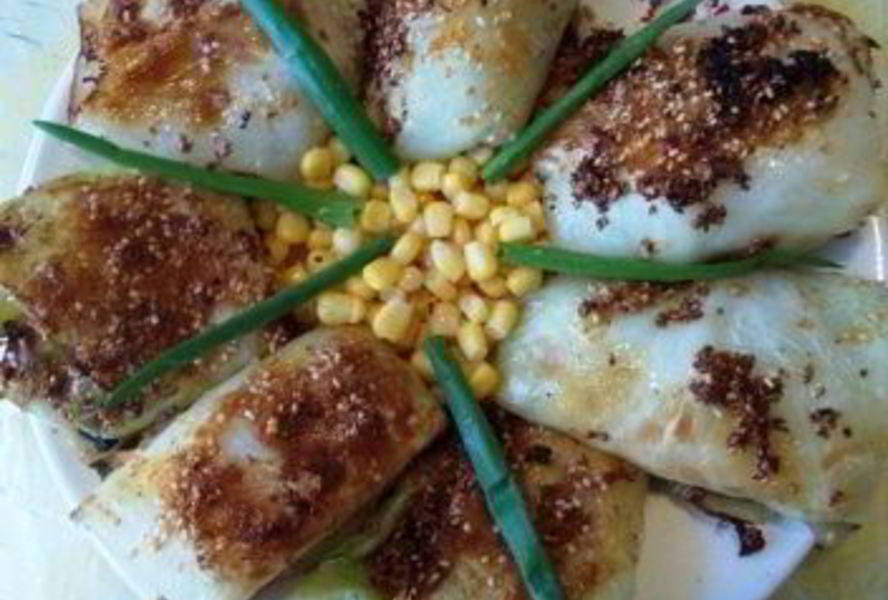 Капустные конвертики с кукурузой