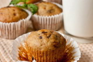 Банановые кексики с шоколадом