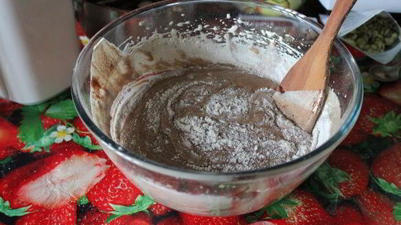 ШАГ 7. гречишный кекс с шоколадом, изюмом и тыквенными семечками