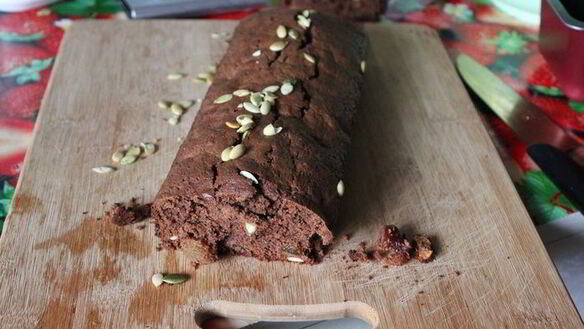 ШАГ 9. гречишный кекс с шоколадом, изюмом и тыквенными семечками