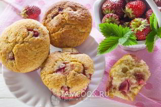 Капкейки с клубникой