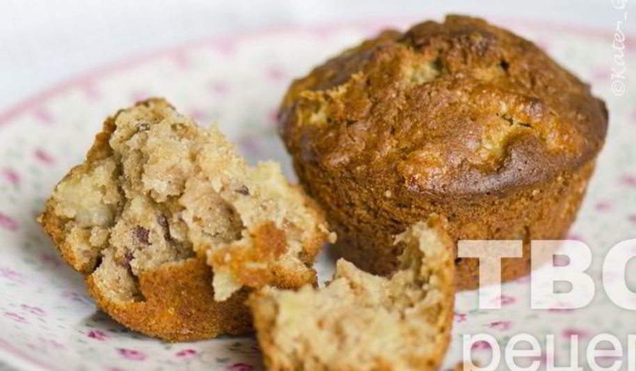 Рецепт кексы из цельнозерновой муки с яблоками и пеканом