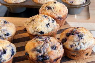 Кексы с черникой