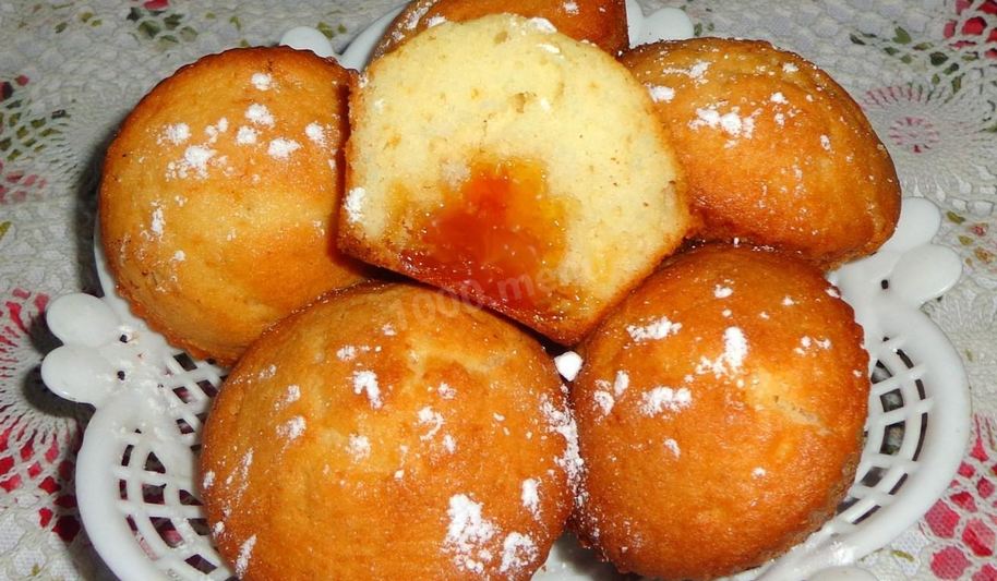 Рецепт кексы с джемом внутри