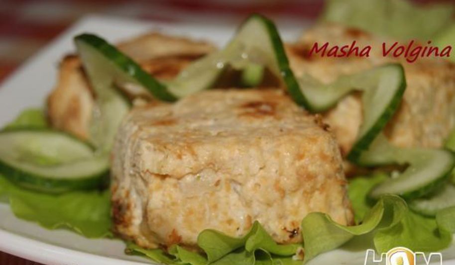 Рецепт кексы удивительные с творогом, курицей и яблоком