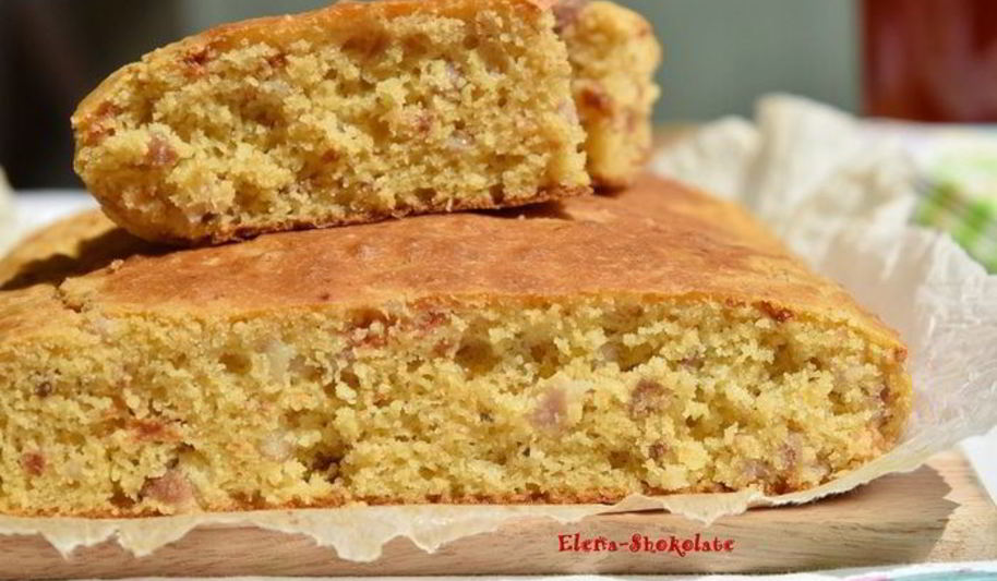 Рецепт кукурузный закусочный кекс с беконом