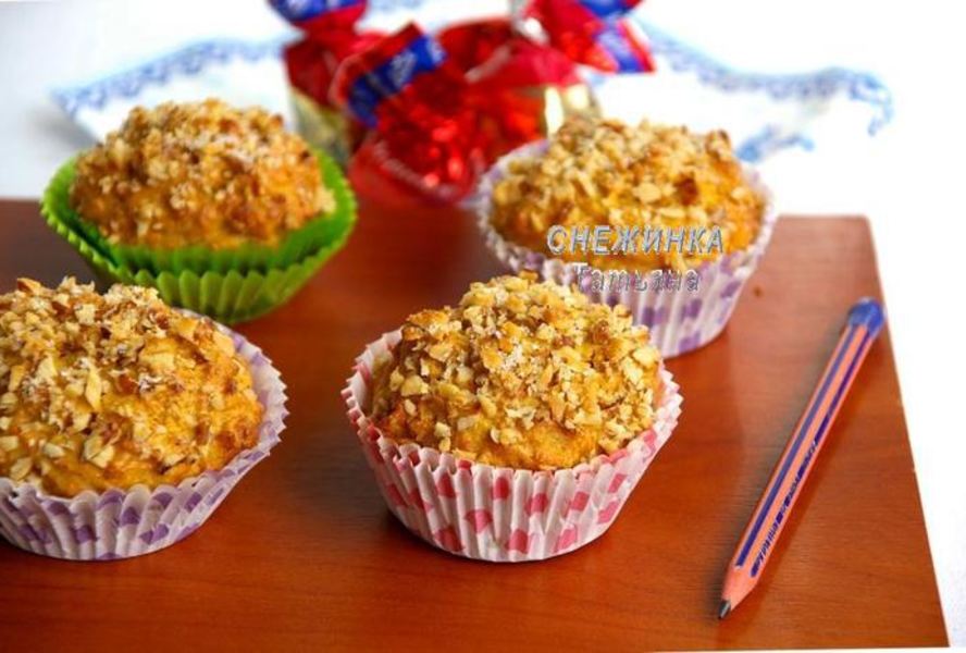 Морковно-овсяные кексы с медом
