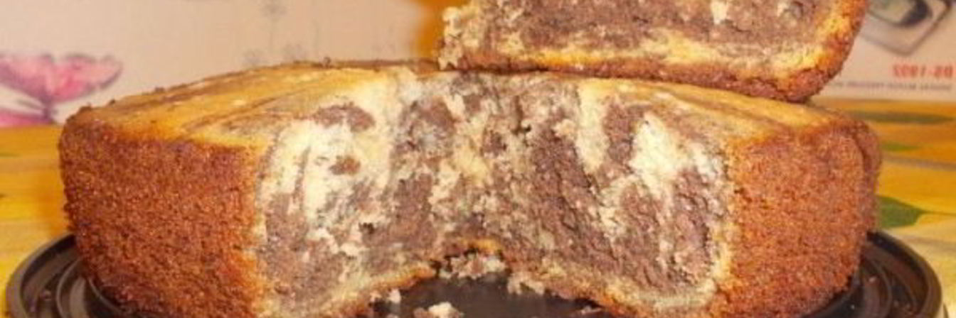 Мраморный кекс в мультиварке