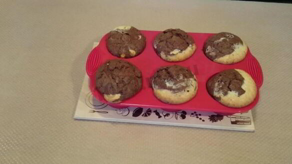 ШАГ 9. мраморные кексы с шоколадом