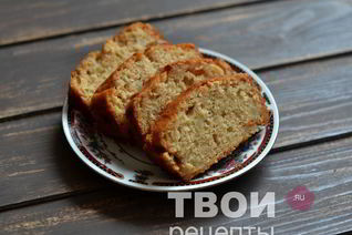 Постный кекс с яблоками