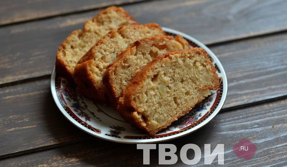 Рецепт постный кекс с яблоками