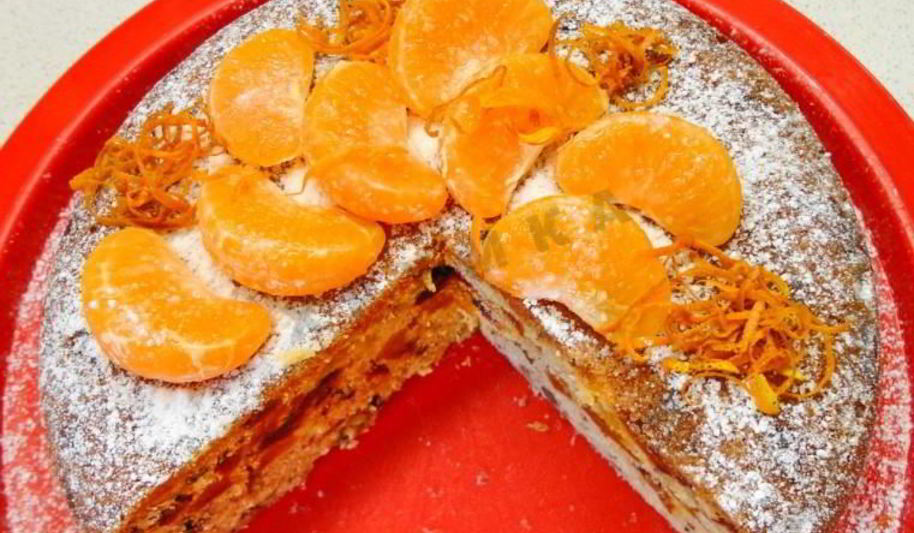 Рецепт рождественский кекс с мандаринами в мультиварке