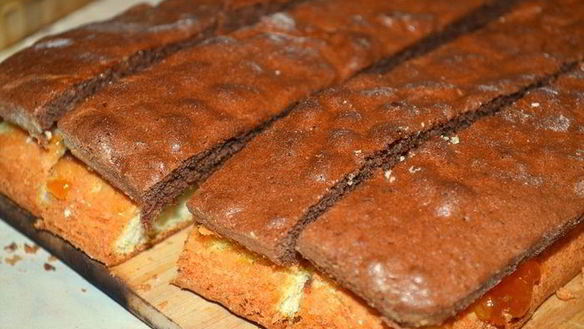 ШАГ 11. шахматный бисквитный кекс