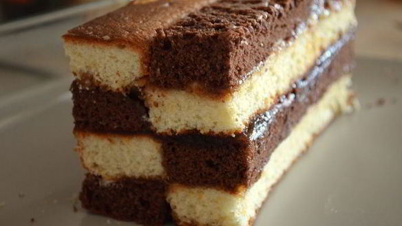 ШАГ 13. шахматный бисквитный кекс