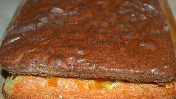 ШАГ 10. шахматный бисквитный кекс