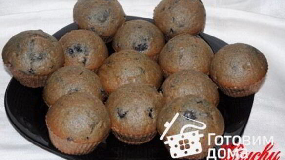 ШАГ 3. шоколадно-кофейные кексы с вишней