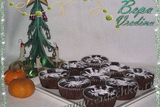 Шоколадно-мандариновые кексы