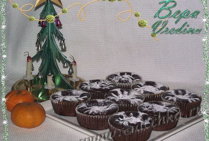 Шоколадно-мандариновые кексы